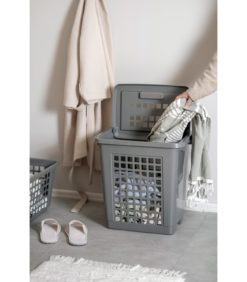 Pyykkikori 45L kivenharmaa