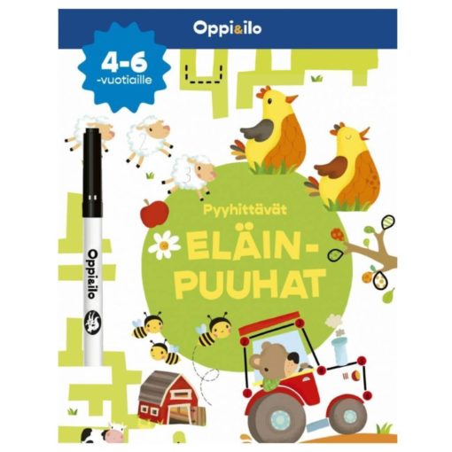 Oppi&ilo Pyyhittävät Eläinpuuhat -puuhakirja