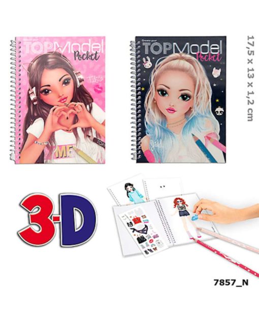 TOPModel 3D Taskuvärityskirja