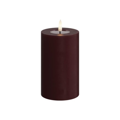 LED pöytäkynttilä 7,5x12,5cm burgundi