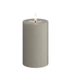 LED pöytäkynttilä 7,5x12,5cm harmaa
