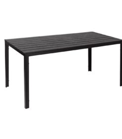 Puutarhapöytä musta muovia