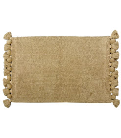 Kylpyhuonematto tupsuilla beige