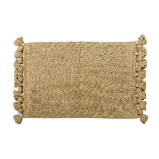 Kylpyhuonematto tupsuilla beige
