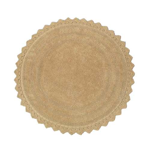 Pyöreä kylpyhuonematto beige