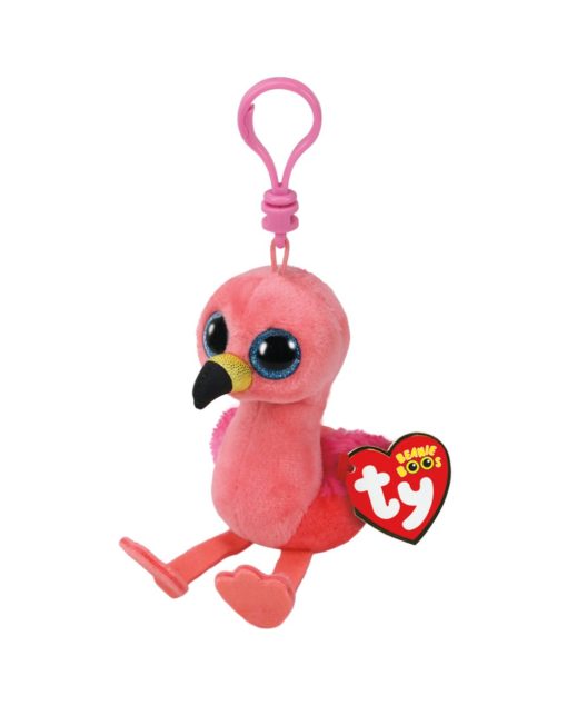 TY Beanie Boos Slush husky -avaimenperä, 15,5 cm pitkä, jossa on pehmeä sinivalkoinen pehmyt turkki, suuret kimaltelevat silmät, musta nenä ja sydämenmuotoinen lappu. Yläosassa on tukeva muoviklipsi, jolla se on helppo kiinnittää.
