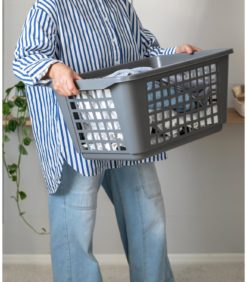 Pyykki- ja yleiskori 46l kivenharmaa