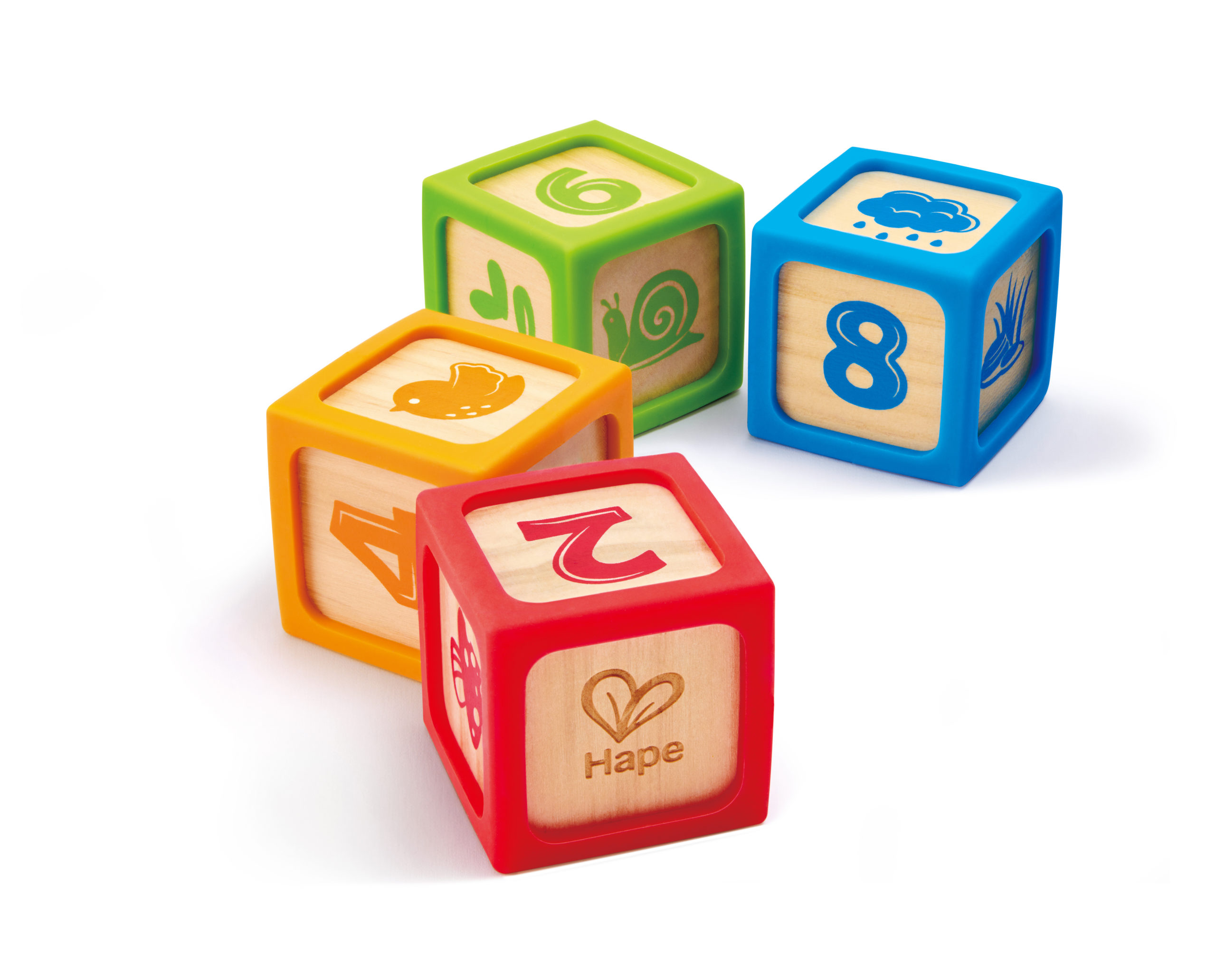 Puupalikat silikonireunalla 4kpl Hape