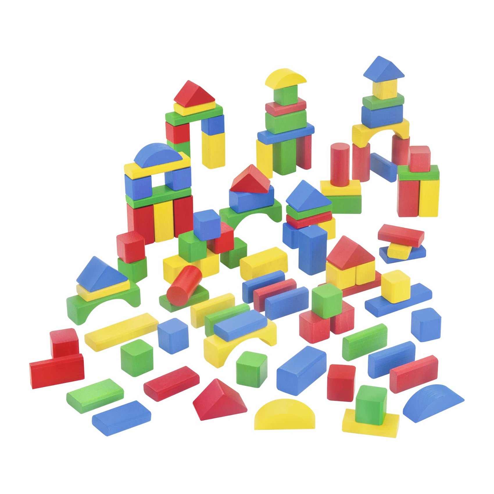 Värikkäät puupalikat 100kpl