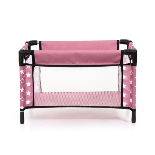 Nuken matkasänkysetti + syöttötuoli pinkki/tähdet - Image 4