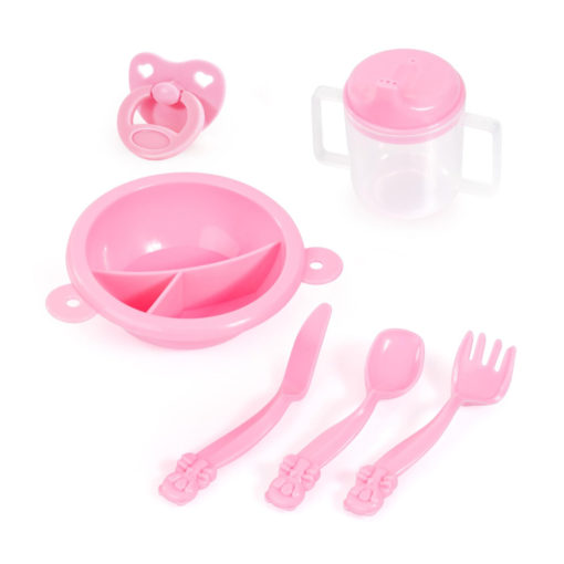 Nuken matkasänkysetti + syöttötuoli pinkki/tähdet - Image 3