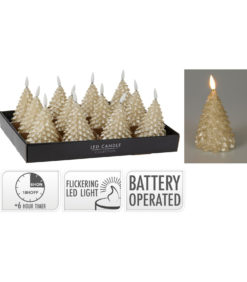 LED-kynttilä kuusi 11cm kulta