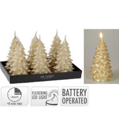LED-kynttilä kuusi 17cm kulta