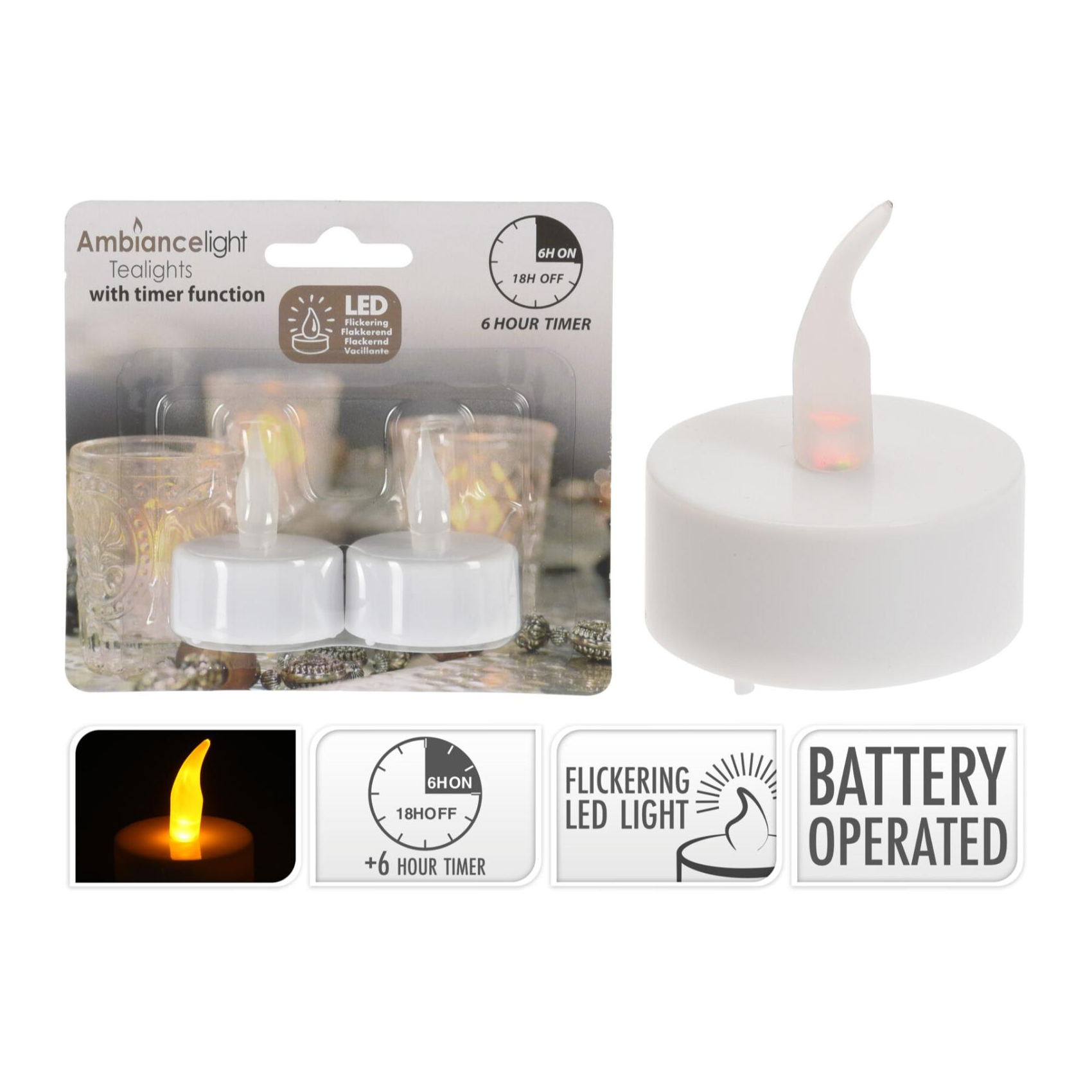 LED tuikkukynttilä 2kpl/pkt