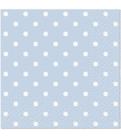 Servetti 25x25cm pilkut vaaleansininen