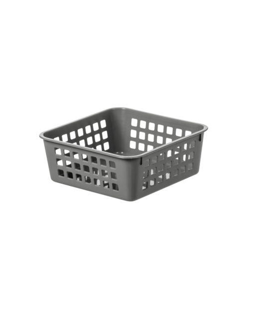 Tilpehöörikori neliö tummanharmaa